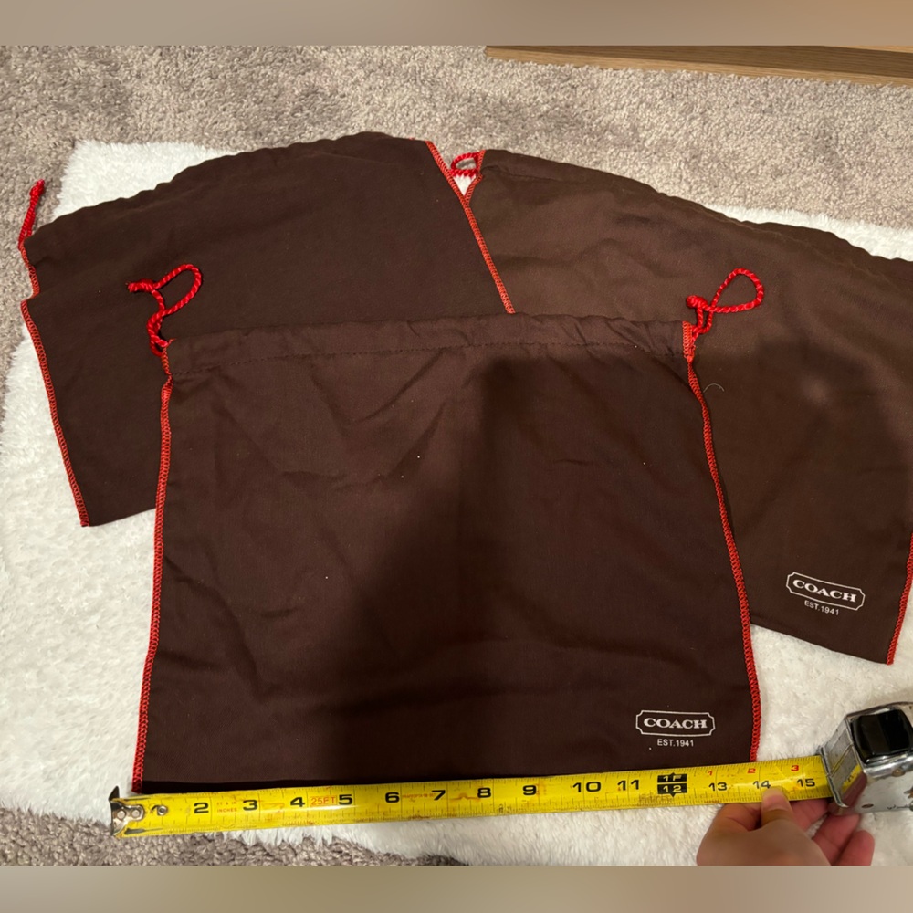 3 Coach dust bags